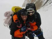 Daniel und Alain beim Zustieg zum Pfeiler 