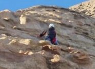 André im Vorstieg in der 9ten Seillänge